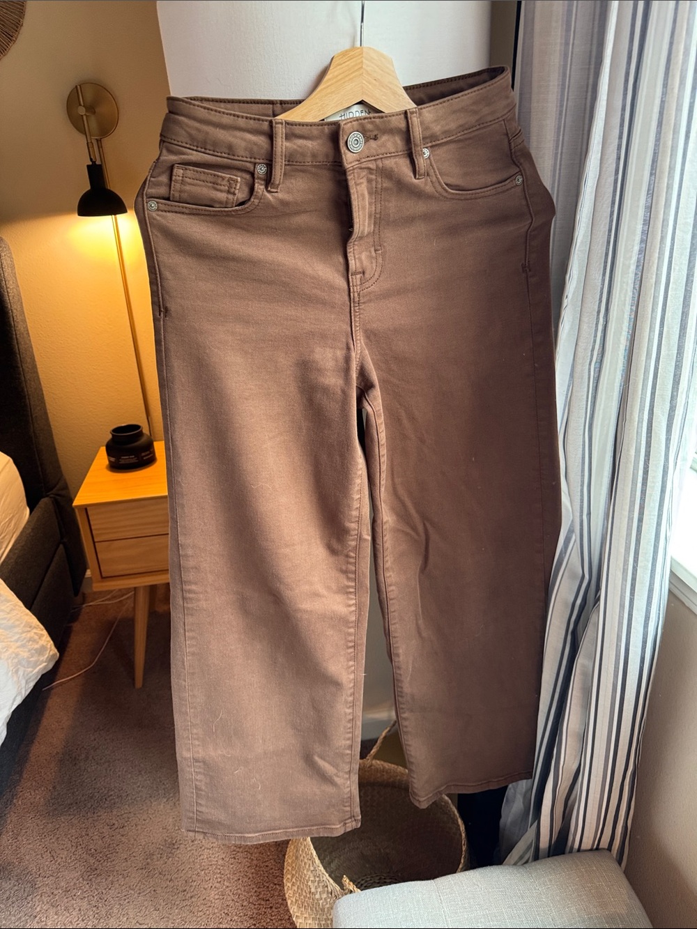 Women’s Brown High-Rise Wide Leg Jeans